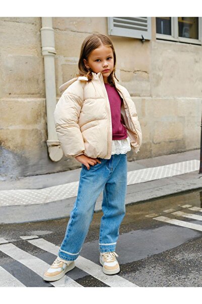 LC Waikiki Lcw Kids Girl's Jeans Trousers with Adjustable Elastic Waist