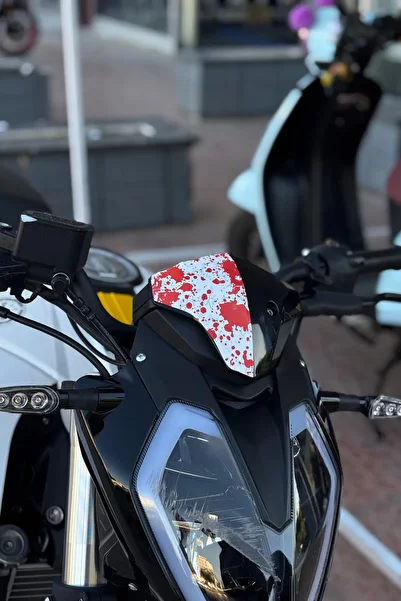 Banxtre Blood Themed Sticker Decal for Head for Benelli 125S and Rks 125S (1 Piece)
