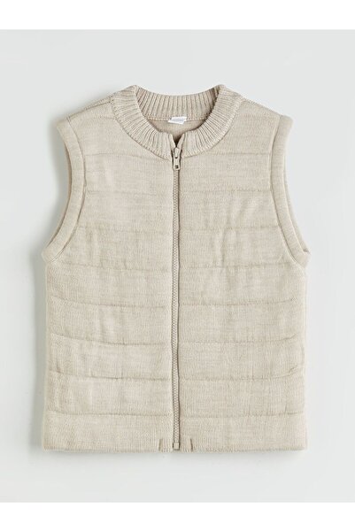 LC Waikiki LCW Kids Bisiklet Yaka Erkek Çocuk Fermuarlı Yelek