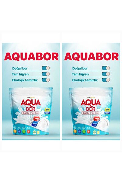 Boron Doğal Mineralli Bulaşık makinesi Tableti 2 paket *30 kapsül