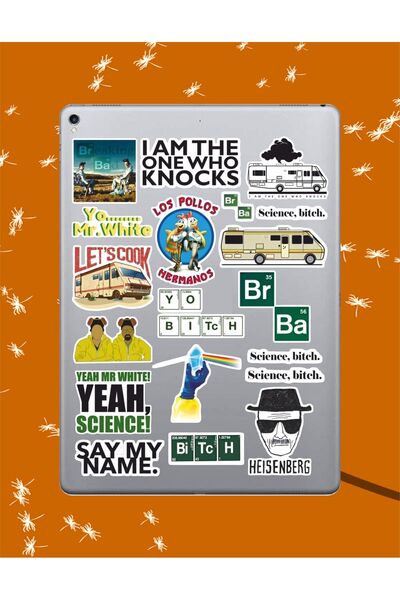 Hediyeni Al مجموعة ملصقات مسلسل بريكينج باد الموسم الثاني |   ملصق لابتوب، دفتر ملاحظات، هاتف لوحي، دفتر ملاحظات، ملصق بوليت