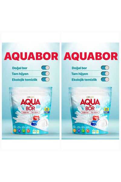 Aquabor أقراص غسالة الصحون المعدنية الطبيعية 2 عبوة * 30 كبسولة