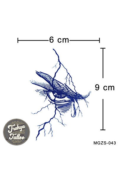 Trakya Tattoo Yarı Kalıcı Dövme Şimşek ve Göz Dövmesi MGZS-043