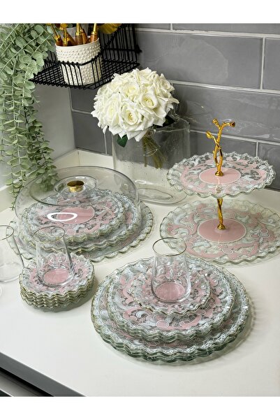 dunyazuccaciye Diana 34 Parça 6 Kişilik Çay / Kahvaltı Takımı