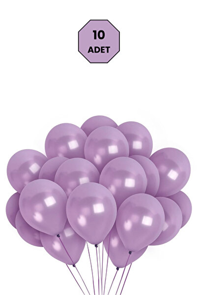 Bunloon Metalik Lila Balon 10 Adet – Parlak Parti ve Organizasyon Seti