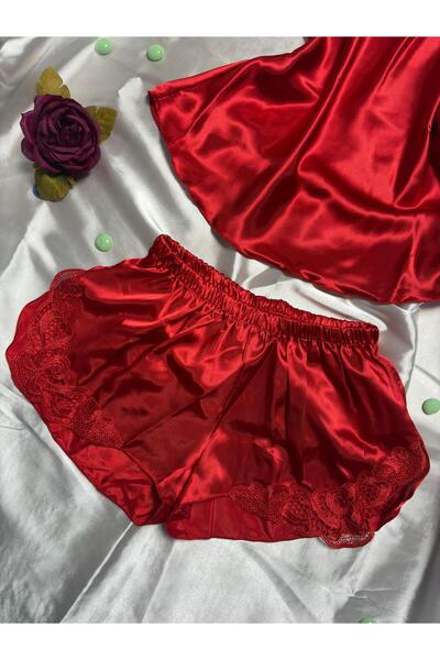 Primoda Underwear Kırmızı Şortlu Gecelik Takım