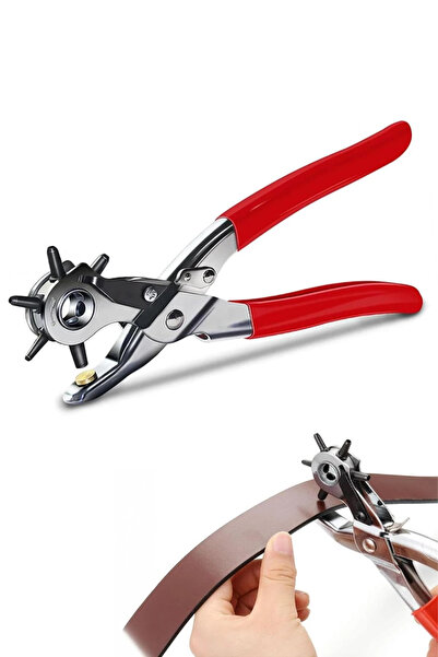 CT STONES كماشة يدوية لثقب الجلد مع رأس دوار لأداة ثقب الحزام، حقيبة الحزام و...