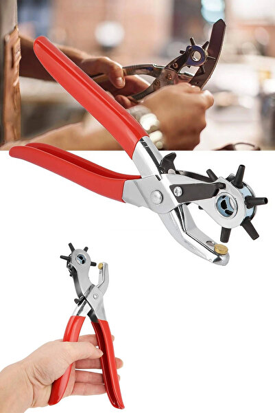 Clevora Profesyonel Kolay Kemer Deri Delik Açma Delme Aleti 6 Farklı Delik Aç...