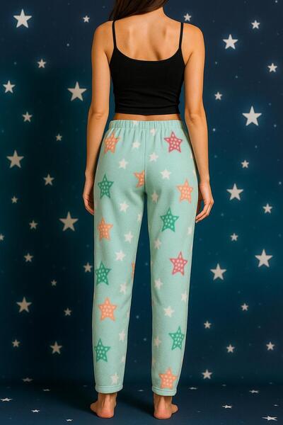 FAMES PİJAMA Winter Women's Fleece Pajama Bottoms