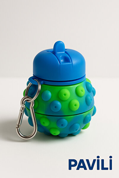 modacepte زجاجة مياه قابلة للطي من السيليكون 100% من بافيلي، زجاجة مياه رياضية للأطفال والكبار بسعة 550 مل