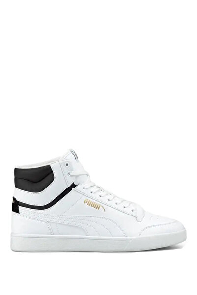 Puma Shuffle Mid White- White-p