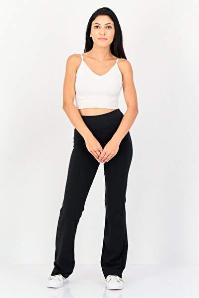 DeFacto Women Sportswear Fit Wide Leg Outdoor Sweatpants, Black