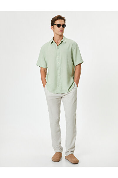 Koton Πράσινο ανδρικό πουκάμισο 4SAM60034HW