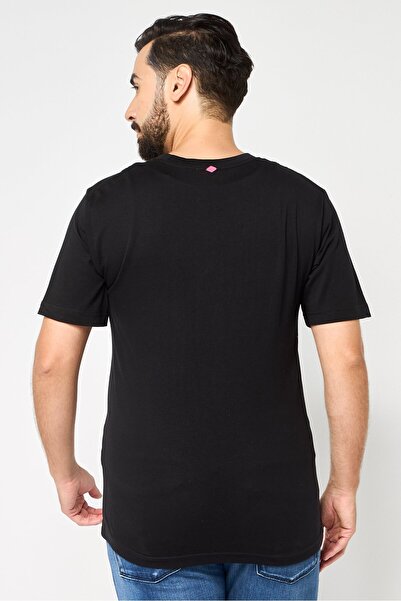 Replay Men Crew Neck Short Sleeves Graphic Print T-Shirt, Black