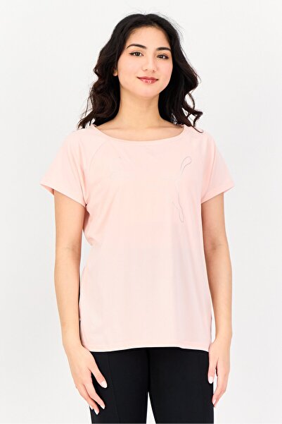 Puma Women Sportswear Fit Short Sleeve Training T-Shirt, Light Pink