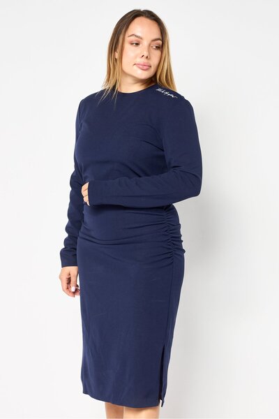 Karl Lagerfeld Women Plain Midi Dress, Navy