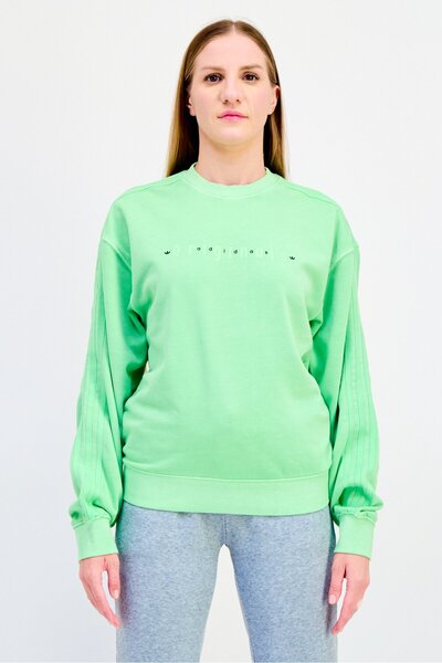 adidas Women Sportswear Fit Long Sleeve Outdoor Sweatshirt, Mint Green