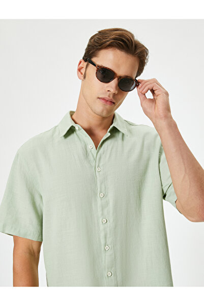 Koton Πράσινο ανδρικό πουκάμισο 4SAM60034HW