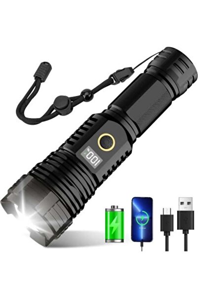 Denx مصباح يدوي P90 - LED عالي السطوع للتخييم