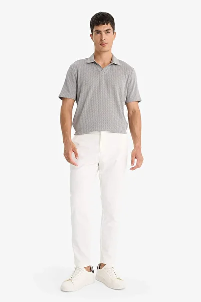 DeFacto Knitwear Look Polo Neck Short Sleeve T-Shirt F4316Ax25Au