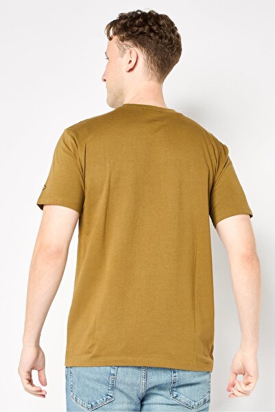 Replay Men Crew Neck Short Sleeves Brand Logo T-Shirt, Olive