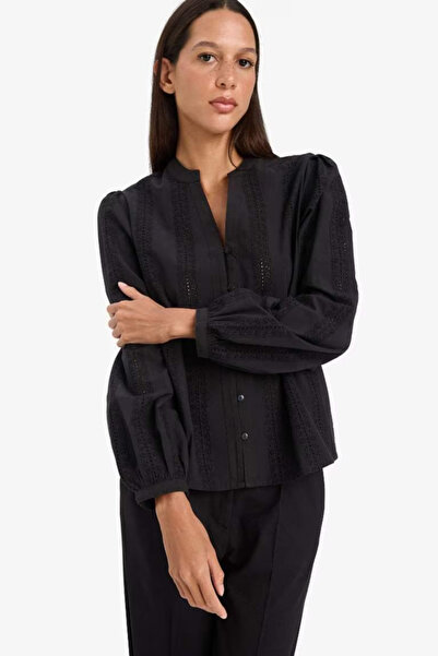 DeFacto Kadın Uzun Kol Gömlek E6531AX/BK27