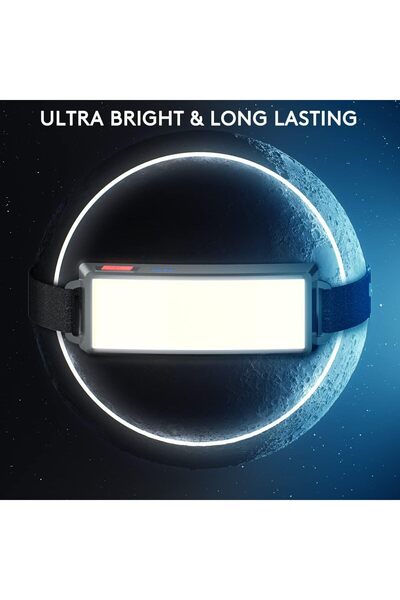 erorex LED Head Torch Rechargeable COB Head Torch Super Bright Headlamps 500Lumen Lightweight Headlight 3