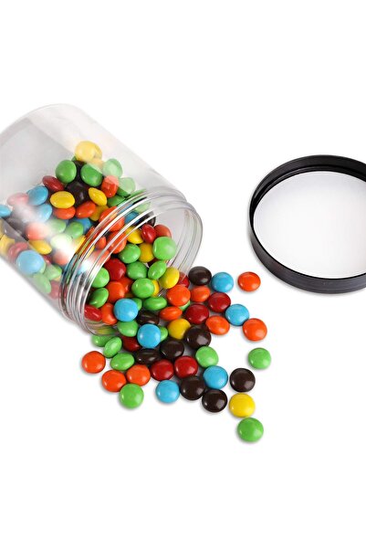 erorex 16 Pack 17 Oz Clear Plastic Jars Black Lids, Leak Proof Round Food Safe Storage Containers Kitchen