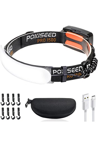 erorex LED Headlamp Rechargeable Super Bright 1500 Lumens 220° Wide Beam Headlamp 3 Modes IPX6 Waterproof