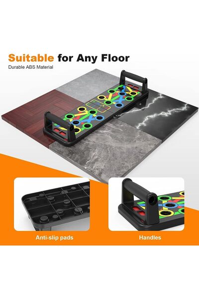 erorex Push Up Board Portable Multi Function Foldable 14 1 Fitness Push Up Bar Perfect Push Up Handles