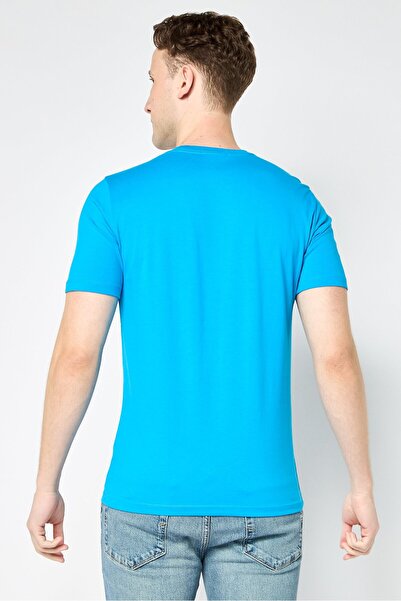 Replay Men Crew Neck Short Sleeve Brand Logo T-Shirt, Sage Blue