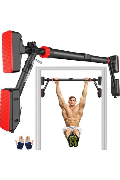 erorex Pull Up Bar Doorway Chin Up Bar Door Frame Fixing Bracket Adjustable Upper Body Workout Bar No