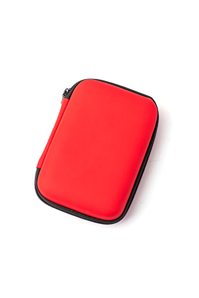 choice2 Red 2.5 Inch Mobile Hard Disk Package Electronic Equipment Accessory Storage Bag Headset Bag Eva Har