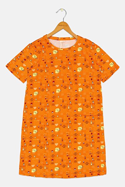 Zivame Kids Girl Allover Print Sleepwear Dress, Multicolor