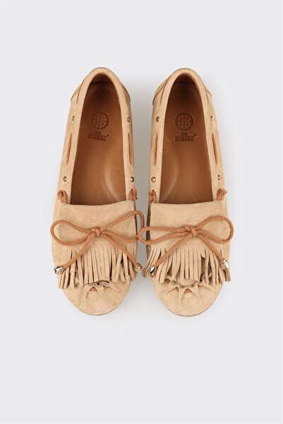 Elle Shoes Naturel Deri Kadın Günlük Ayakkabı