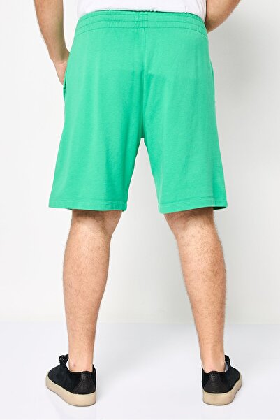 Replay Men Regular Fit Brand Logo Basic Shorts, Green