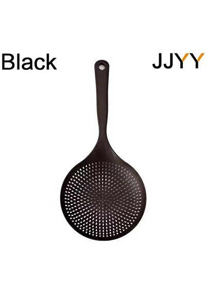 Choice4 النمط أ مصفاة سوداء كبيرة للمطبخ ملعقة نودلز كبيرة بمقبض طويل ودرجة ح...