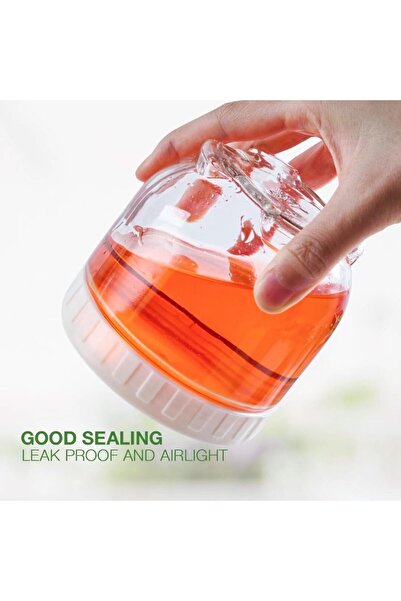 erorex Glass Food Storage Jars Lids, 450Ml, 3 Pack Leak Proof Small Stackable Kitchen Canisters, Ideal