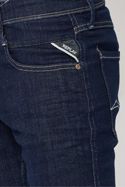 Replay Men Slim Fit Washed Stretchable Denim, Navy