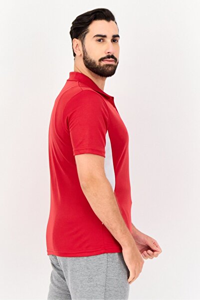 Reebok Men Sportswear Fit Short Sleeve Training Polo Shirt, Red