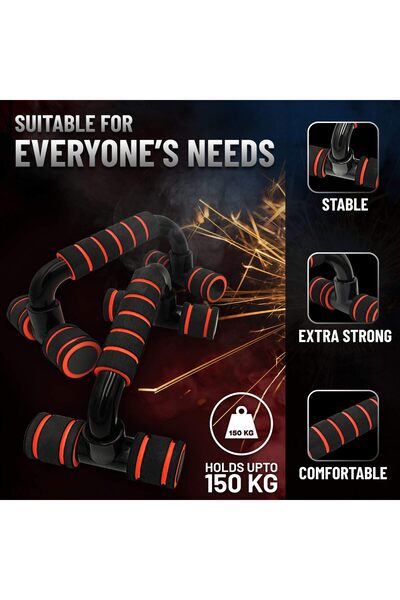 erorex Premium Parallettes Push up Bars Home Gym or Outdoor Workout Pushup Grips Men Women Soft Foam Grip