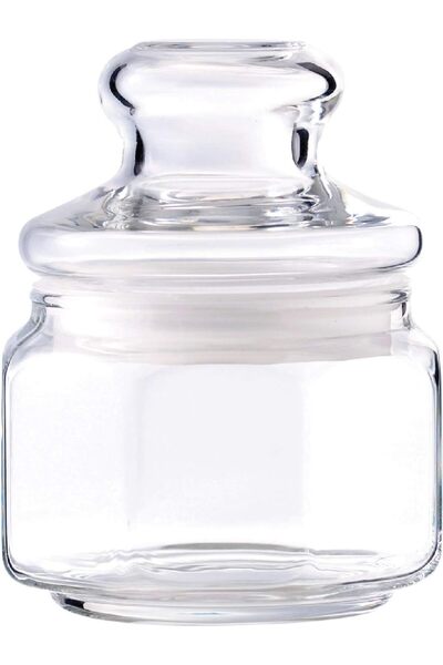 erorex Pop Jar Glass Lid Set, 2 Pieces, Clear, 325 Ml, B0251102