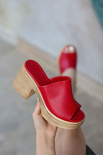 Madam Tarz Sidor Thick Heeled Wedge Slippers