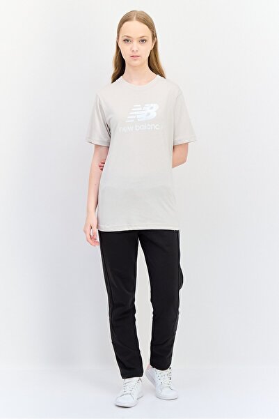 New Balance Women Relaxed Fit Short Sleeves Outdoor T-shirts, Beige