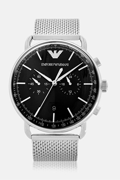 Emporio Armani Men AR11104 Stainless Steel Analog Watch 43 mm, Silver