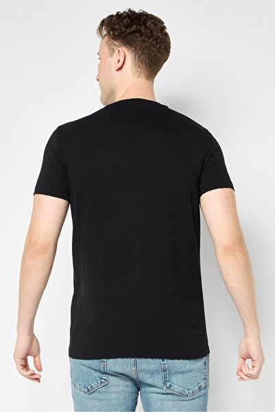 Replay Men Crew Neck Short Sleeves Brand Logo T-Shirt, Black