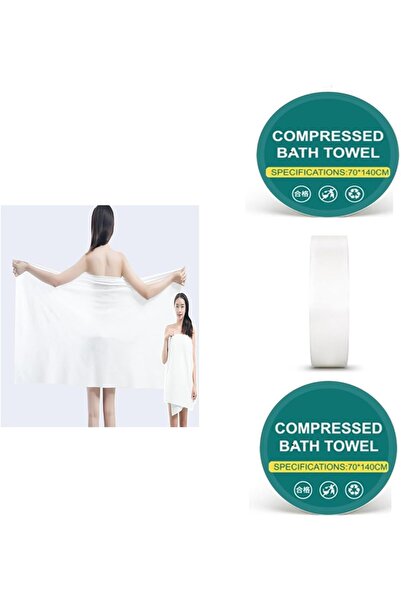 erorex Disposable Portable Travel Bath Towel Large Size 140 * 70 cm Cotton Suitable Outdoor Hiking Camping