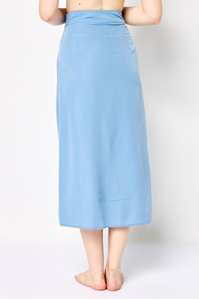 Area Stars Women Solid Sarong Skirt, Dusty Blue