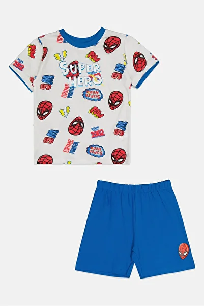 Marvel Kids Boy 2 Pcs Spiderman Short Sleeve T-Shirt And Shorts Pajama Set, Multicolor