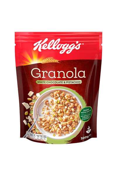 Kellogg's Granola White Chocolate & Pistachio 320 gCrunchy Nutritious Breakfast Cereal Mix